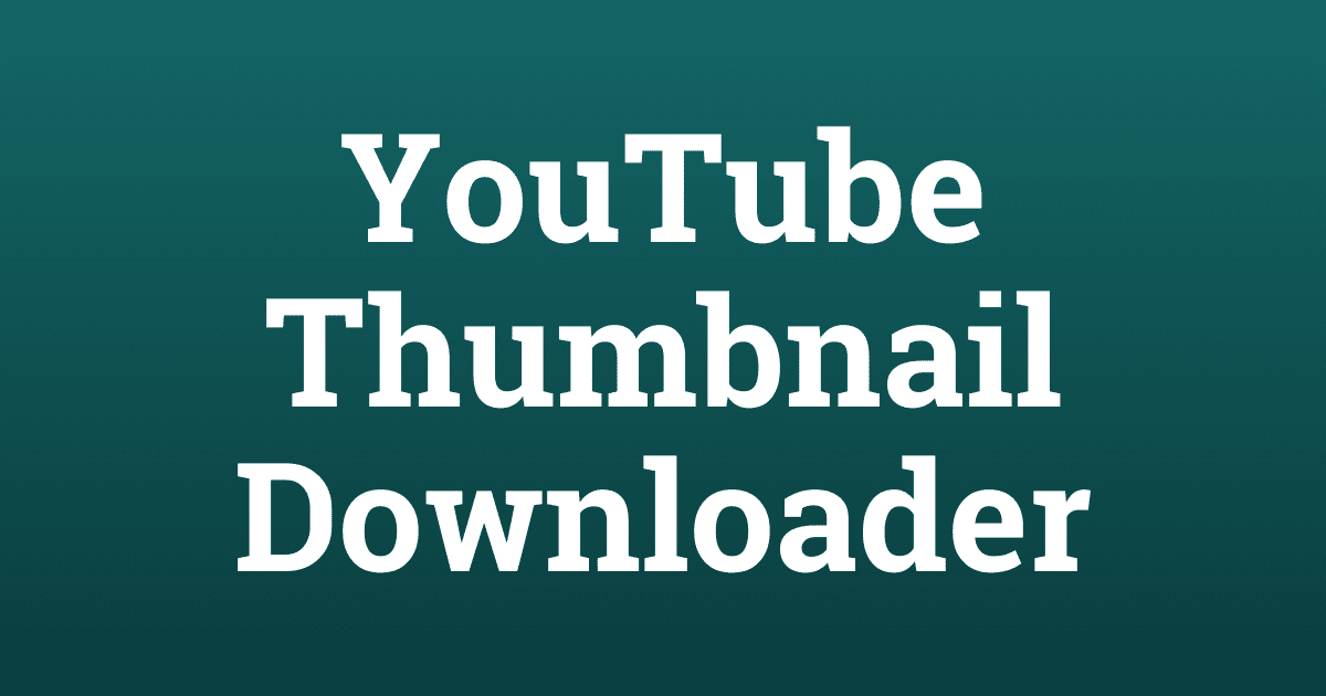 Youtube Thumbnail Download